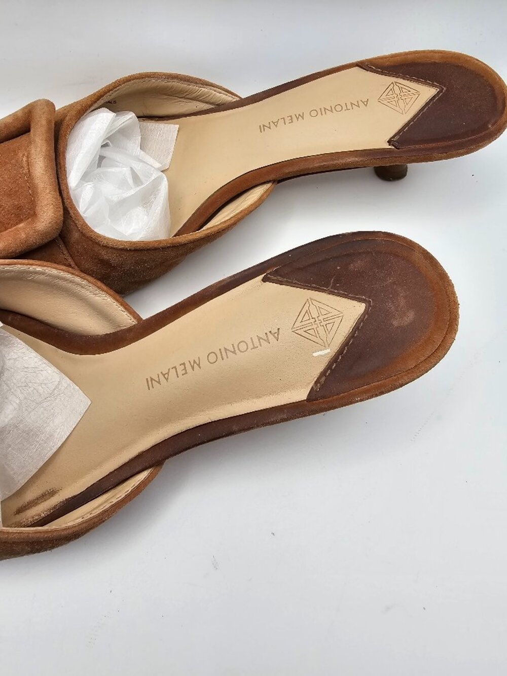 Antonio Melani “Kendra” Suede Buckle Detail Pointed‑Toe Dress Mules – Size 7M - Picture 6 of 7